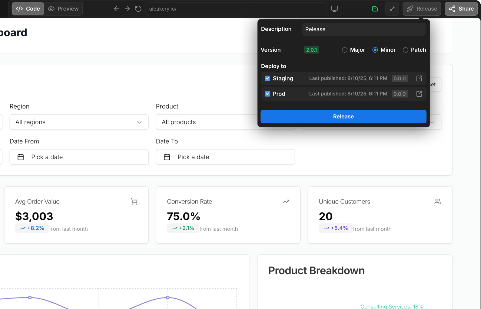 Deployment Dashboard